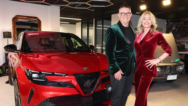 Relaunch party at Pickering Luxury Garage, an automotive showroom at 51 Ferry Road Southport. Maurie and Allison Pickering in the new showroom.. Picture Glenn Hampson