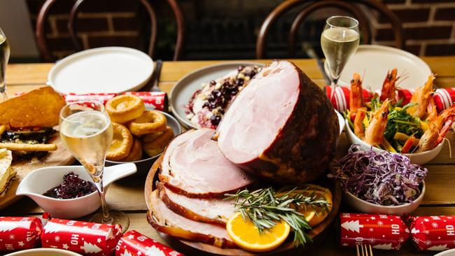 Christmas feast ham