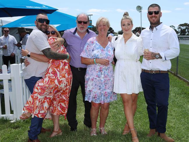 MELBOURNE, AUSTRALIA – DECEMBER 8 2024 360 Smash Repairs crew attend the Werribee Cup in Werribee on December 8th, 2024. Picture: Brendan Beckett