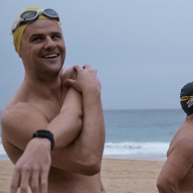 Nicholas McNamara before an early morning swim session at Coogee Beach. Picture: Kenny Smith/TWAM