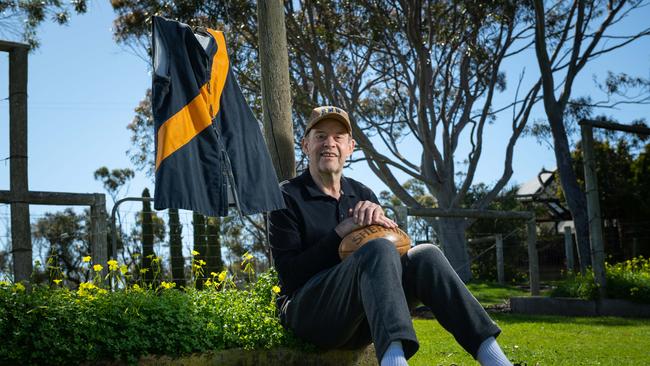 Former Glenelg forward Darrell Moss, who says he was injured when Richmond champion Royce Hart came into the side for the 1969 grand final. Picture: Brad Fleet