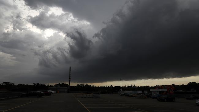 Clouds over Marrickville as a storm moves into Sydney on Tuesday. Picture: Jonathan Ng