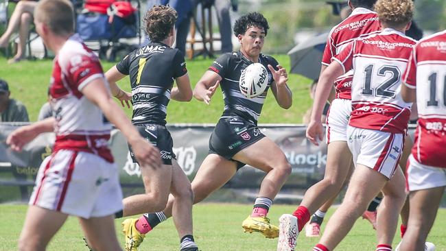 Kalani Patu on the charge for Tweed Seagulls. Picture: Glenn Campbell