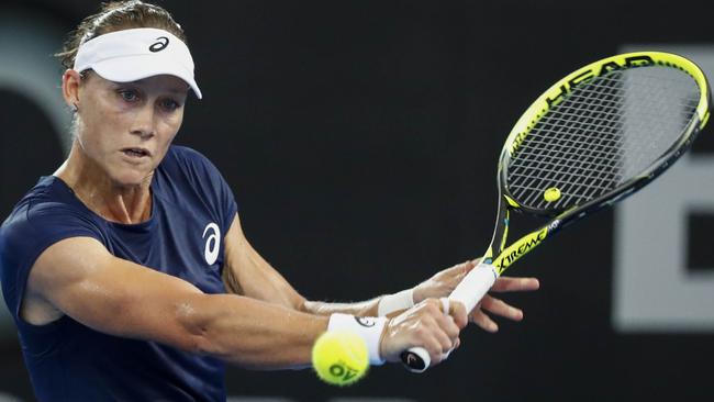 Sam Stosur dug deep for a comeback win. (AAP Image/Glenn Hunt)