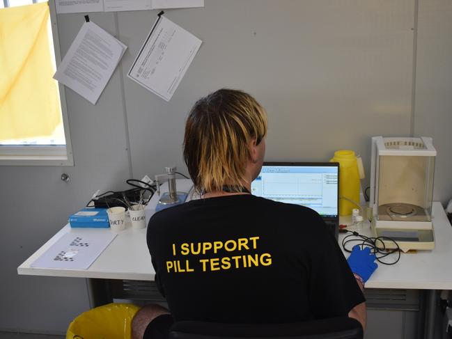 Chemical analyst Blake is volunteering with Pill Testing Australia (Photo: NRM)