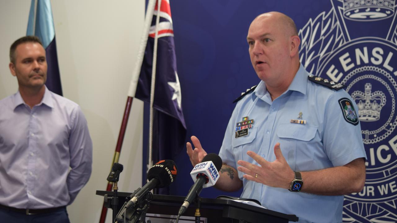 Townsville District Officer Chief Superintendent Mr Graeme Paine speaks at a press conference on January 13. Picture: Nikita McGuire