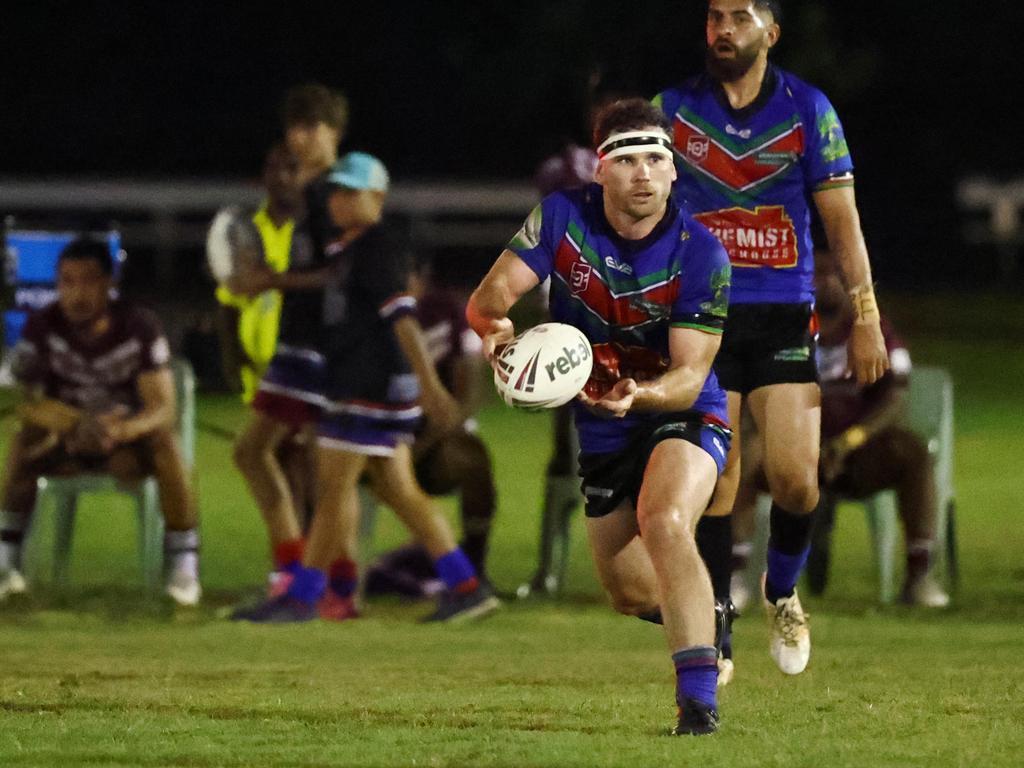 Innisfail's Chris Ostwald in the Far North Queensland Rugby League (FNQRL) Men's minor semi final match between the Innisfail Leprechauns and the Yarrabah Seahawks, held at Smithfield Sporting Complex. Picture: Brendan Radke