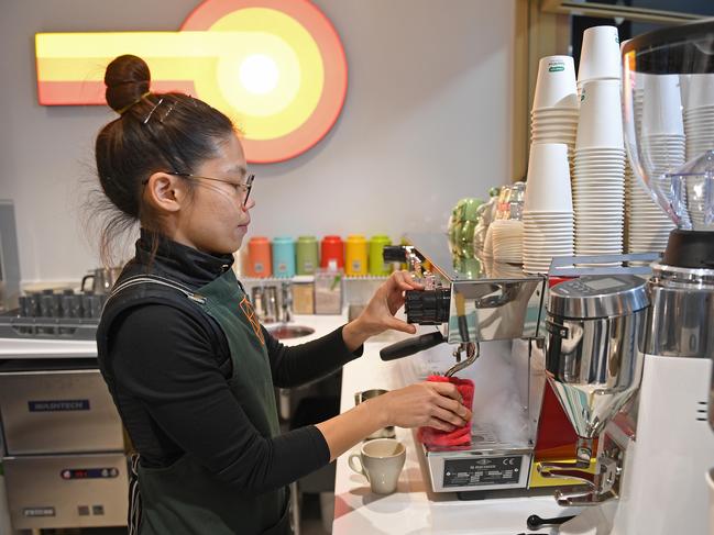 29/06/20 - My Kingdom for a Horse barista Gennie Chee at the new Waymouth street coffee shop.Picture: Tom Huntley