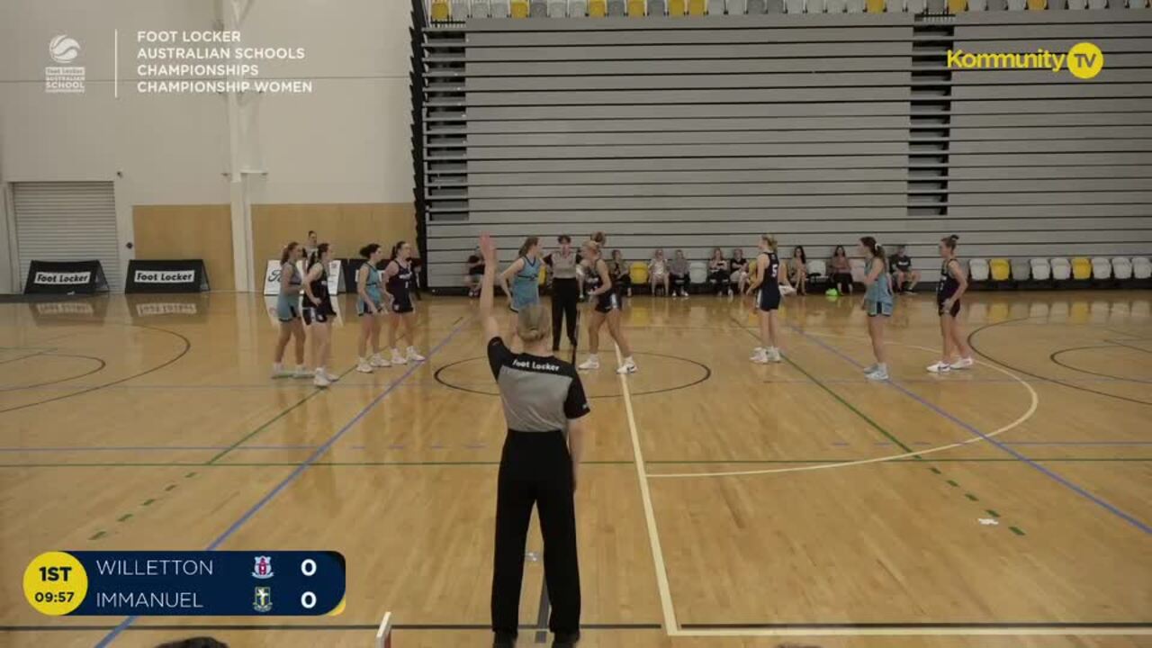 Replay: Willetton SHS v Immanuel College (Women Champ QF) - 2024 Basketball Australia Schools Championships Day 3