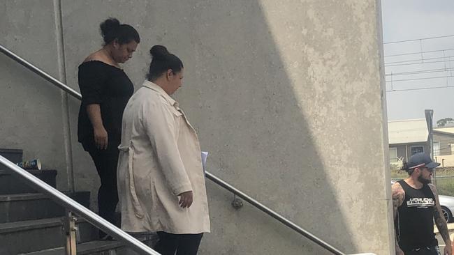 Julie Mitai Moala (pictured in cream cardigan) leaves Mt Druitt Local Court on January 29 after being sentenced on an animal cruelty charge.