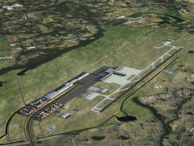 The first artist’s impression of the new Badgerys Creek airport to be built in Western Sydney.