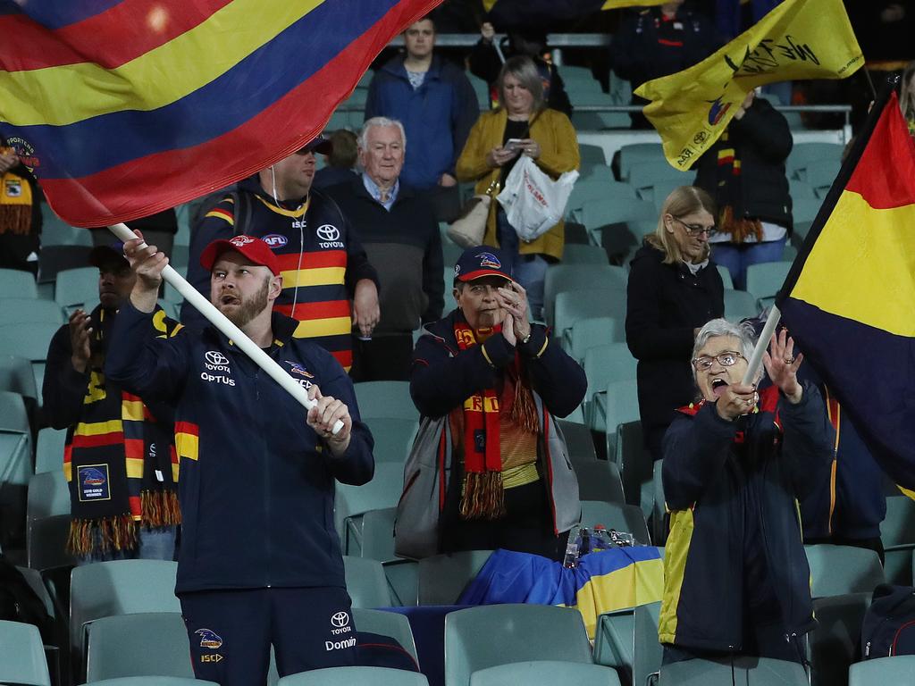 Crows fans have reason for optimism. Picture: Sarah Reed