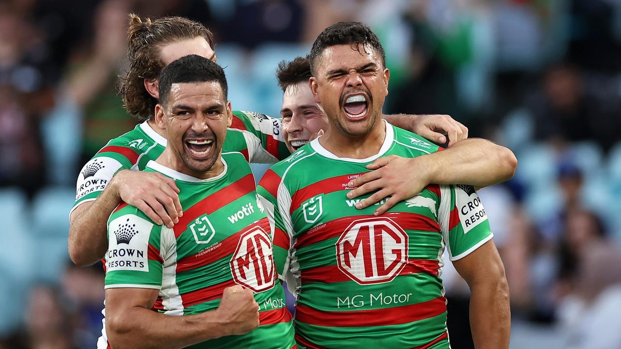 Wighton will link with close mates Cody Walker and Latrell Mitchell next year. Picture: Cameron Spencer/Getty Images.