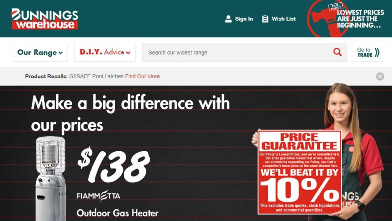 The Australian website is all about low prices.
