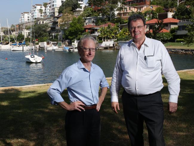 Norbert Cornell and Rick Doran from Neutral Bay Chamber of Commerce. Picture: Annika Enderborg