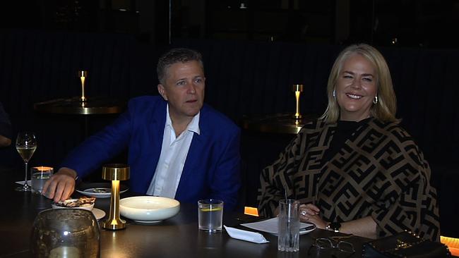 Gold Coast business moguls Brett and Rebecca Frizelle attended Nineteen at The Star's midnight dinner.