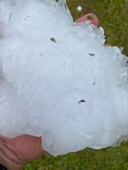 Giant hail hits Yalboroo. Picture: Juliska Jespen