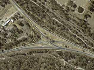 ABOUT TIME: The plan for a $9.1m roundabout at Stanthorpe southern bypass at the intersection of New England Highway and Wallangarra Rd, as at November 7, 2018. Picture: Design Systems