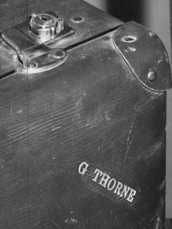 Graeme Thorne's suitcase. Picture: News Corp