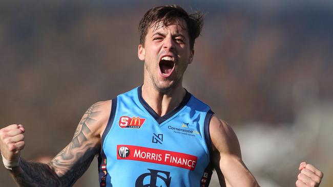 Former Sturt forward Jake Sutcliffe starred for St Peter’s OC in his first game for the club. Picture: Stephen Laffer