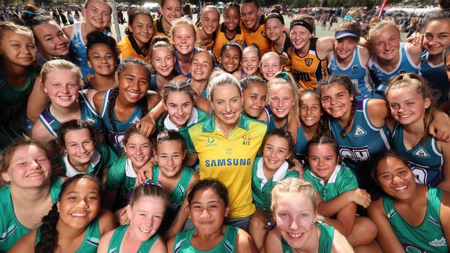Laura Geitz announced her retirement from international netball while at the Queensland State Age Championships in Ipswich yesterday. Picture: Peter Wallis