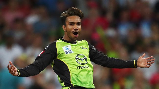 Sydney Thunder’s Arjun Nair has been suspended from bowling in Australian domestic cricket for three months.