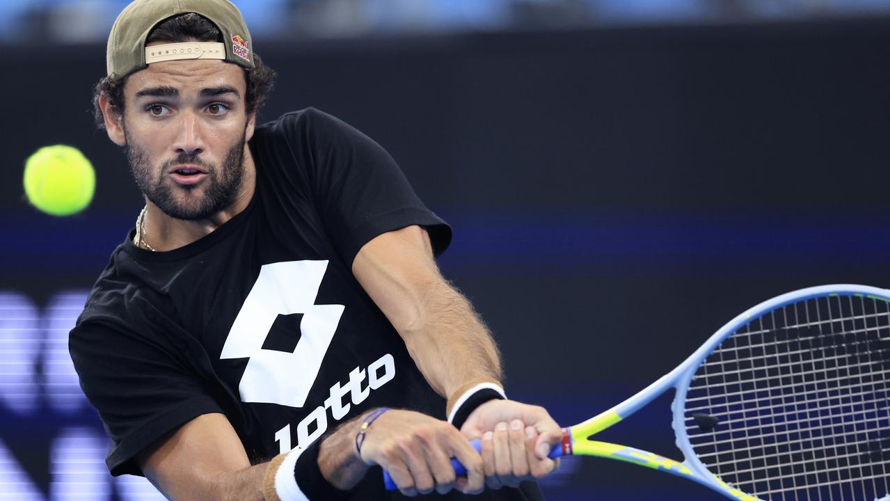 Matteo Berrettini presents a difficult first-up task for Australia’s Alex de Minaur at the ATP Cup. Picture: Getty Images