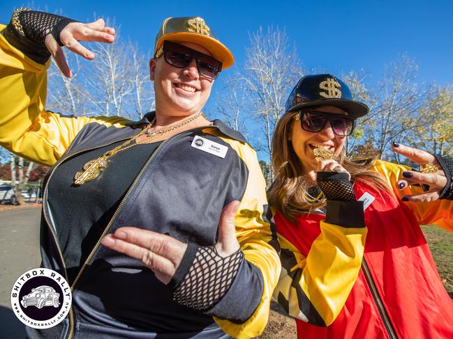 Day 1: Canberra to Hay – The money they saved on a s**tbox, they must have spent on their costumes. Photo: BOX RALLIES