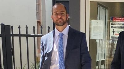 Michael Johns outside Raymond Terrace local court. The Dungog farmer was jailed after he ran down a cow and slit its throat. Picture Amy Ziniak