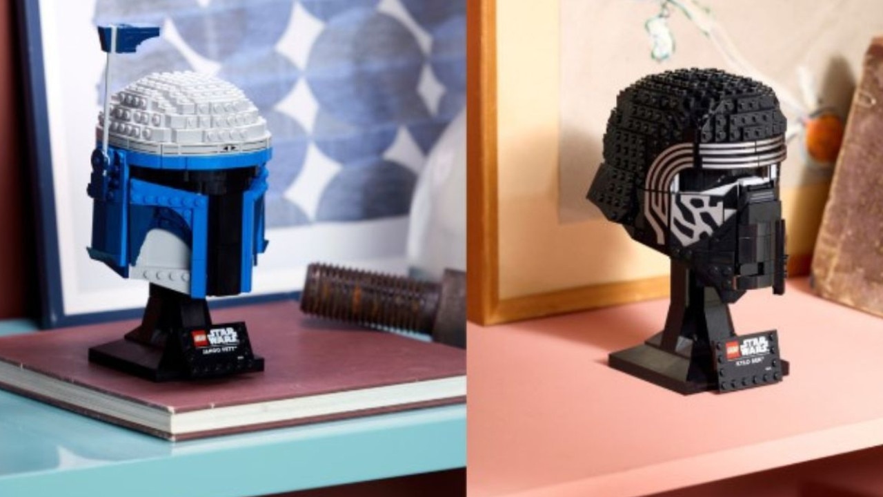 Now available: New awesome Star Wars Helmet building sets. Picture: LEGO