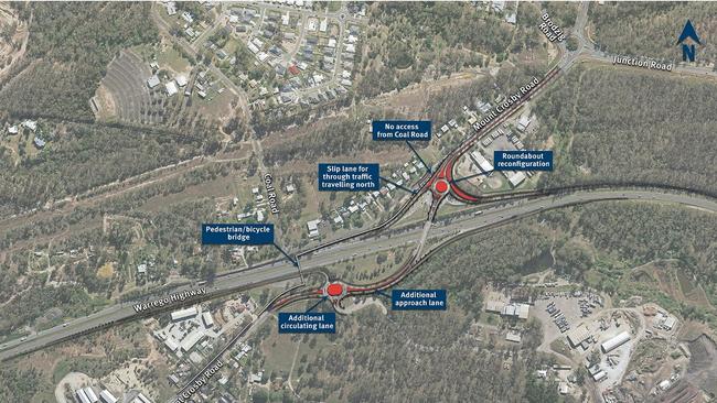 Proposed Warrego Highway – Mount Crosby Road Interchange Upgrade.