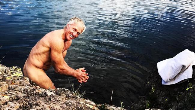 Do you know who doesn’t have a dad bod? Greg Norman. Just look at that weapon. Picture: Instagram