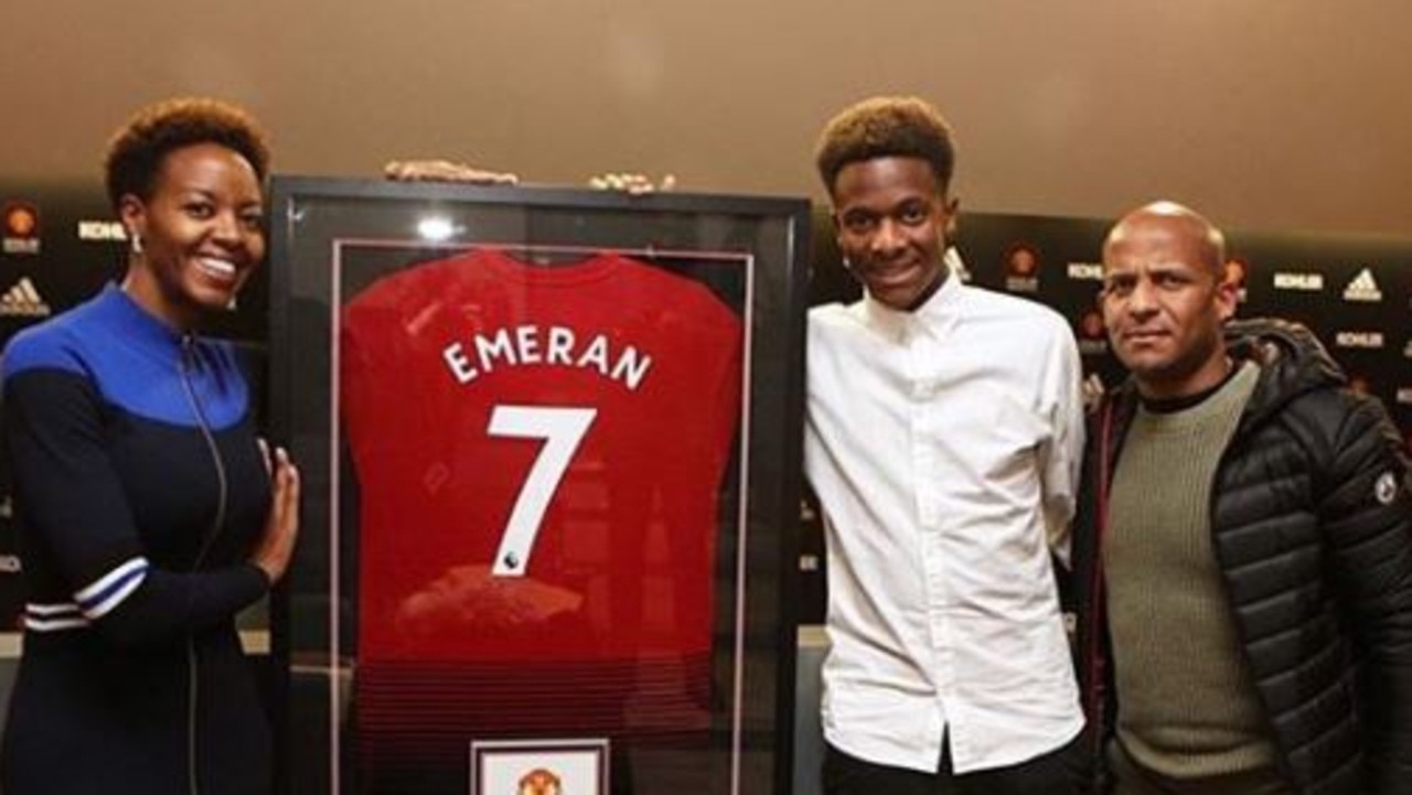 Emeran published pictures of him completing his United move this week