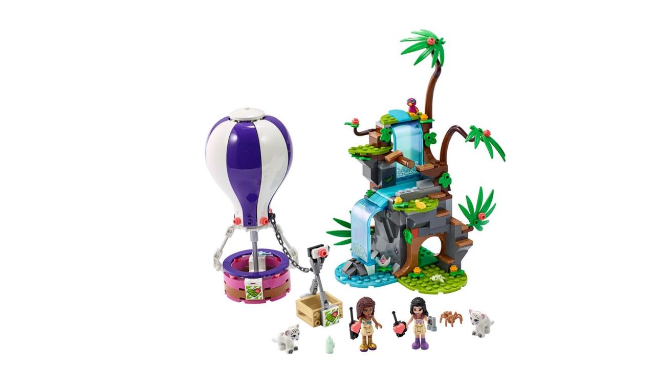 LEGO Friends Adventure with The Tiger Hot Air Balloon Jungle Rescue 41423 Building Kit. Image: LEGO.
