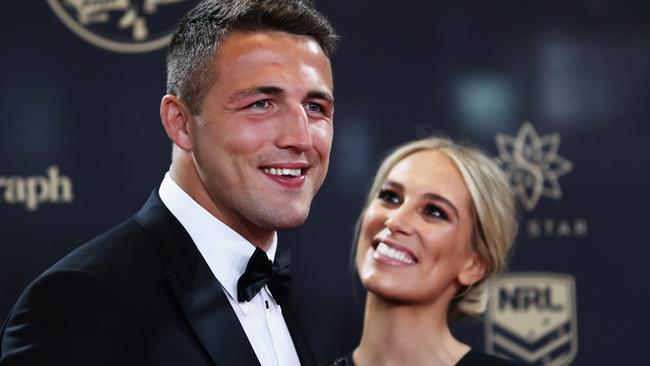 Sam and Phoebe Burgess at the 2016 Dally M Awards. Picture: Ryan Pierse/Getty Images