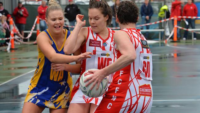 AFL Outer East Premier Division A-grade netball grand final 2019, Olinda Ferny Creek v. Cranbourne. Picture: Josie Hayden