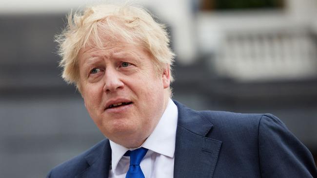 Mr Johnson is one of 13 British government members and politicians to be put on the Kremlin’s “stop list”. Picture: AFP Photo/Ukrainian Presidential Press Service