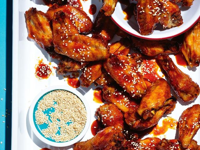 Korean sticky chicken wings. Picture: Supplied