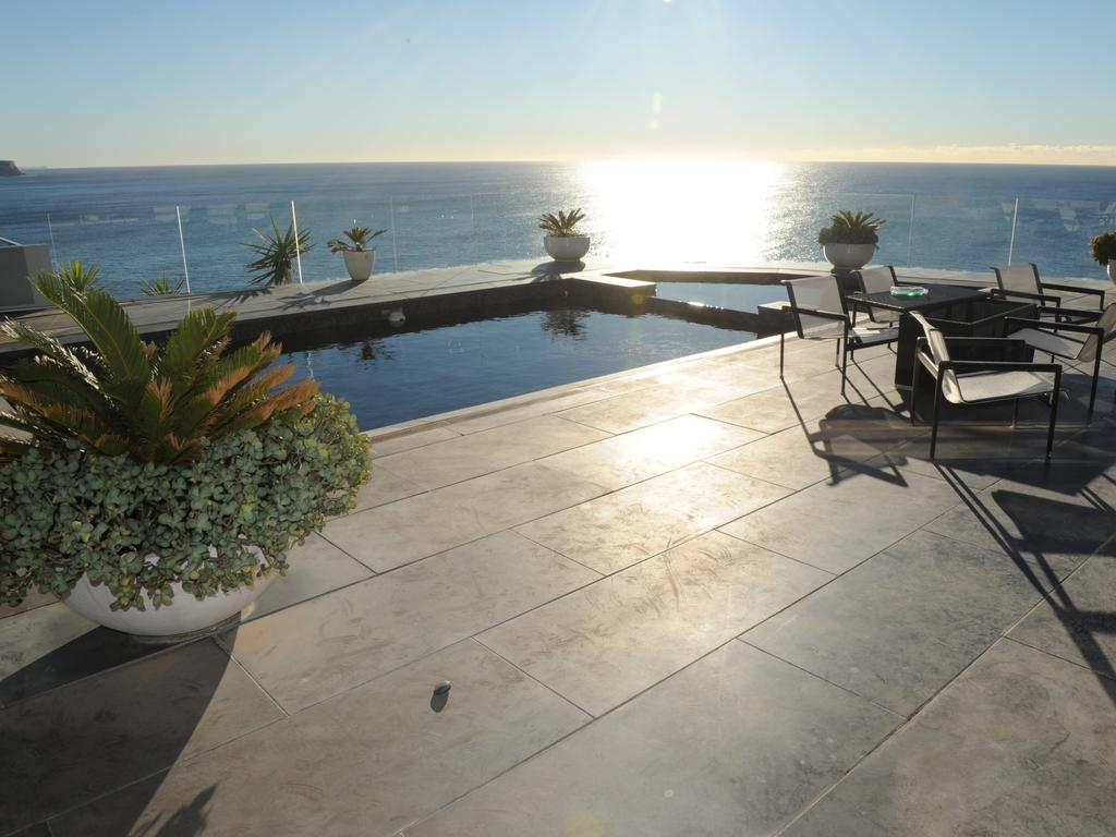 The swimming pool enjoys incredible Sydney views of the ocean.