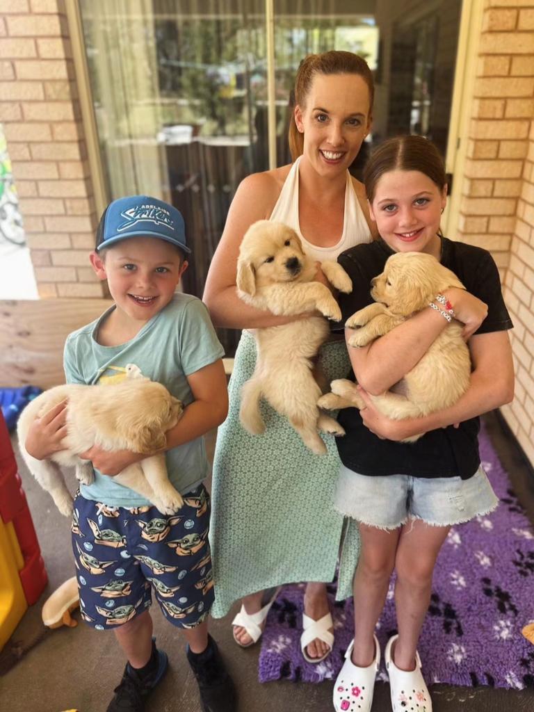 Bec with her children. Picture: Supplied