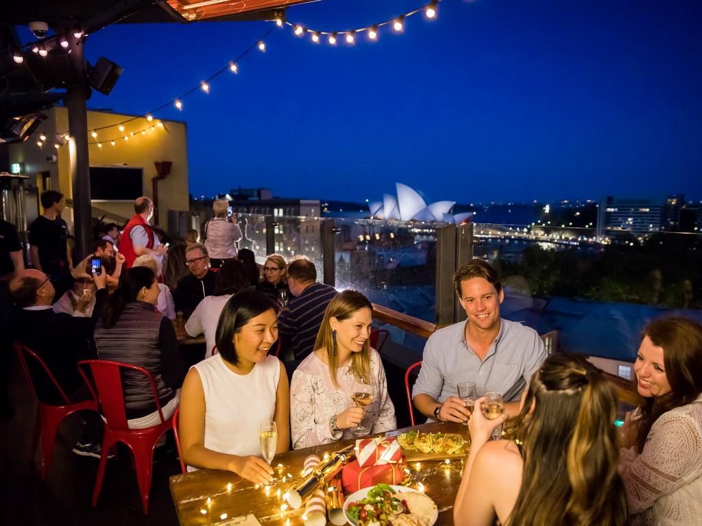 The Glenmore’s rooftop dining and bar area. Picture: Anna Kucera