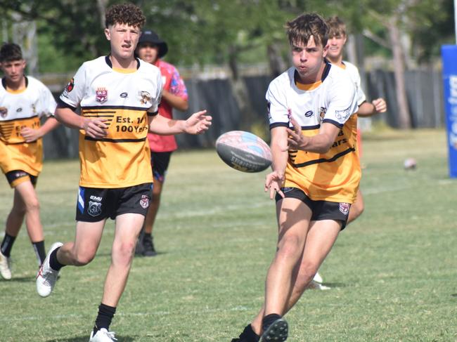 Warba Wangarunya Rugby League Carnival, under-17 boys, DCYSI Barbarians versus Team Indigenous, Saleyards Park, Rockhampton, January 19, 2024.