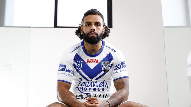 DAILY TELEGRAPH MAY 11, 2023. EMBARGOED FOR THE DAILY TELEGRAPH, PLEASE CONTACT TIM MORRISSEY BEFORE PUBLISHING. NO NEWS.COM.AU OR THE AUSTRALIAN Canterbury-Bankstown Bulldogs player Josh Addo-Carr at home in Sydney. Picture: Jonathan Ng