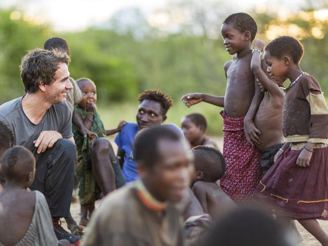 Todd Sampson lived with the hunter gatherer Hadza tribe in Tanzania. Picture: Supplied