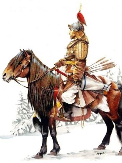 Shock troops ... A mounted Mongol warrior.