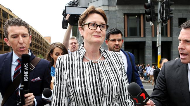 Catherine Livingstone leaving the royal commission yesterday. Picture: Hollie Adams