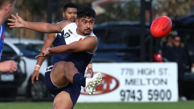 It’s been a tough season for Melton South’s Kelsey Rameka and his teammates. Picture: Hamish Blair