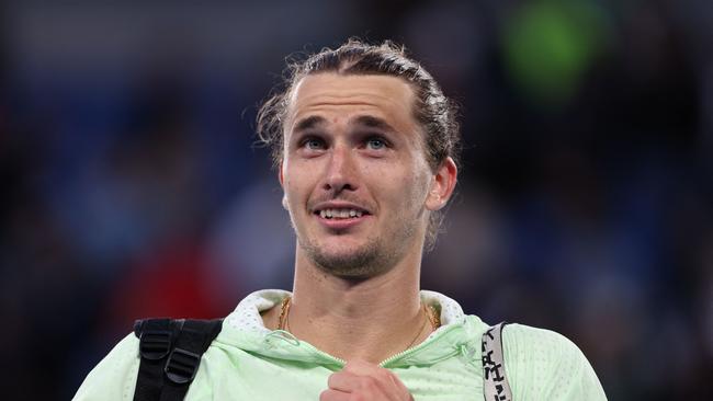 Don’t you know who I am? Alexander Zverev had a run-in with security after his win. Picture: Getty