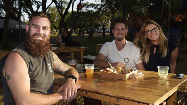 Clint West, Tom Hamilton and Hayley Imlay Picture: Keri Megelus