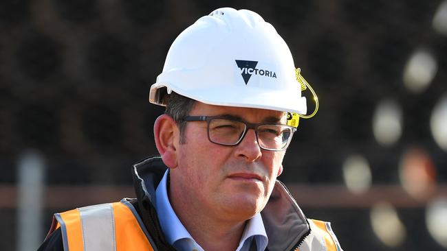 Victorian Premier Daniel Andrews in Melbourne on Thursday. Picture: AAP